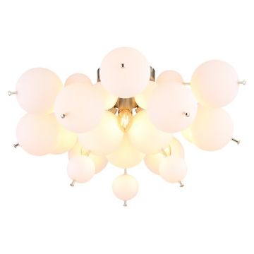 Lustra aplicata design modern UDO 3L nickel/alb
