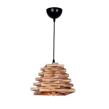 Lustra Ava Ava E27 natural-negru 20x20x65cm