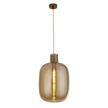 Lustra, Pendul design modern minimalist Barrel chihlimbar