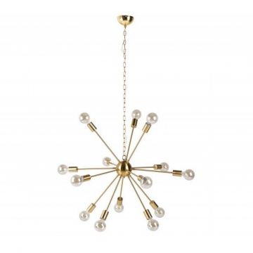 Lustra suspendata cu 14 surse de lumina Sputnik 85cm auriu