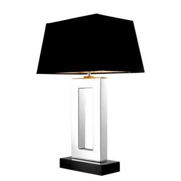 Veioza, lampa de masa LUX, finisaj stainless steel, H-71cm, Arlington 103115 HZ