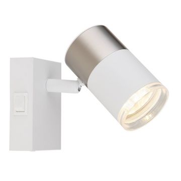 Aplica cu Spot directionabil BRISBON nickel/alb
