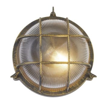 Aplica de perete sau tavan design industrial IP44 Bulkhead Round