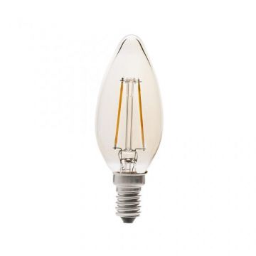 Bec E14 CANDLE FILAMENT LED AMBER 2W 2200K 17427