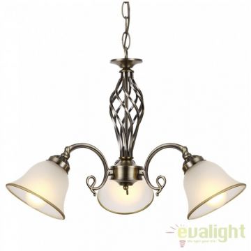 Candelabru clasic cu 3 brate, finisaj brass antique, Odin 60208-3 GL