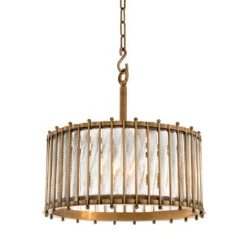 Lustra design LUX cu sticla modelata manual Tiziano, alama antic 111132 HZ