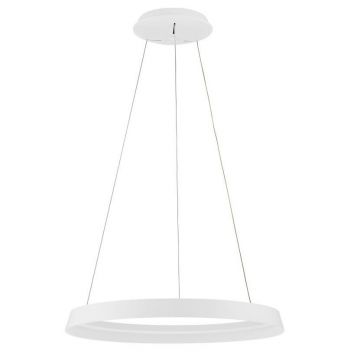 Lustra LED suspendata design modern circular ORMI alba