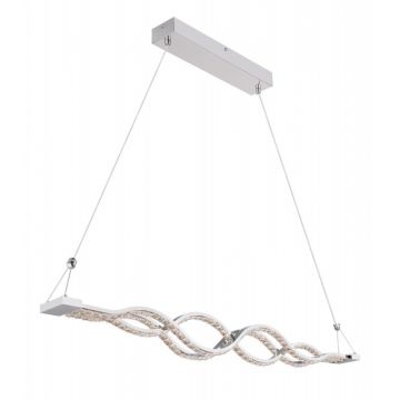 Lustra suspendata LED dimabila cu telecomanda design modern PILLA crom 67109-30 GL