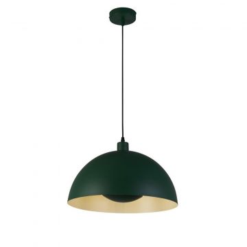 Lustra suspendata stil industrial Mars verde/ auriu