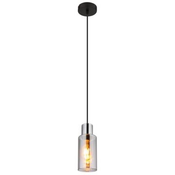 Pendul design modern LIDARIA negru/fumuriu