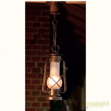 Pendul design rustic iluminat exterior din fier forjat, HL 2587-A