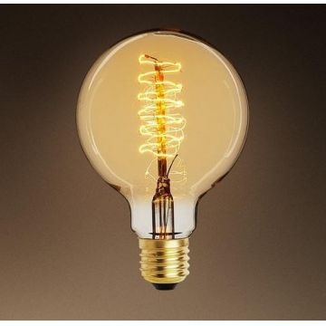 Set de 6 becuri Edison E27 60Watt, diam: 12,5cm goldline filament 108223 HZ