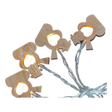 Èirag luminos cu 10 lumini LED galbene Snowmen Casa SelecciÃ³n