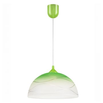 Lustră verde cu abajur din sticlă ø 30 cm Sfera – LAMKUR Lustră verde cu abajur din sticlă ø 30 cm Sfera – LAMKUR