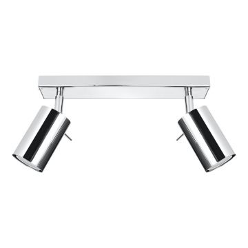 Spot argintiu din metal 6x30 cm Etna âu0080Sollux