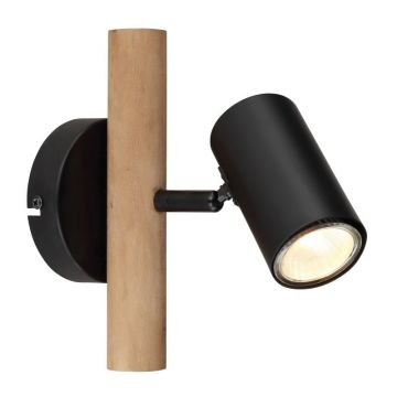 Aplica cu spot directionabil design modern HERTI negru mat, maro inchis
