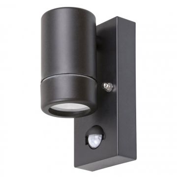 Aplica de perete exterior, cu senzor de miscare, protectie IP44, Medina negru