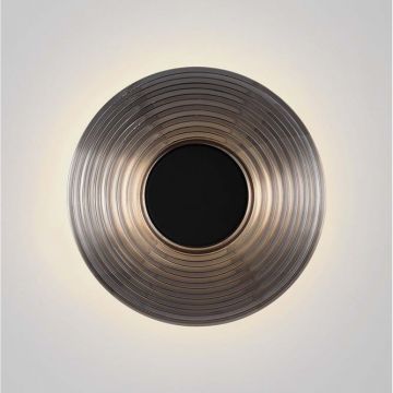 Aplica LED moderna design decorativ NOUS nickel negru/fumuriu