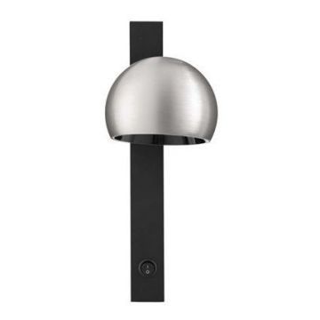 Aplica LED moderna stil minimalist LUSA negru/nickel