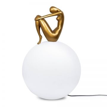 Lampa de podea decorativa cu design original Woman 35 auriu