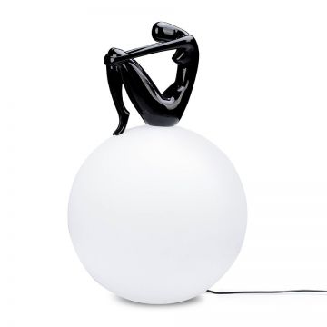 Lampa de podea decorativa cu design original Woman 35 negru