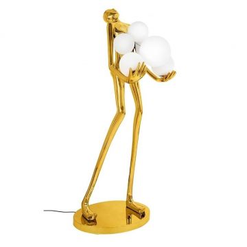 Lampa de podea decorativa cu design original Woman Premium auriu