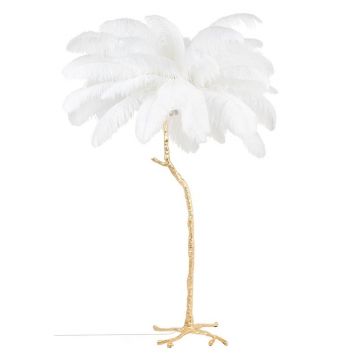 Lampa de podea design spectaculos cu pene de strut Palmier