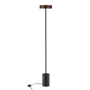 Lampadar/Lampa de podea LED stil minimalist THEA negru/wood metal
