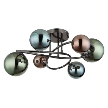 Lustra aplicata 6L design modern Riha color