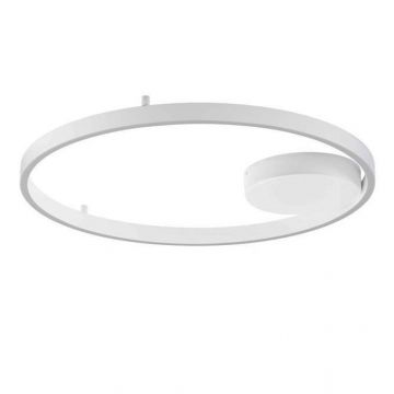 Lustra LED aplicata design modern minimalist HEDRA D-60cm alb