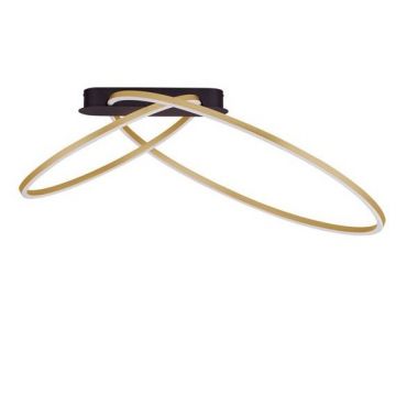 Lustra LED aplicata design modern minimalist KIKLOS auriu/negru