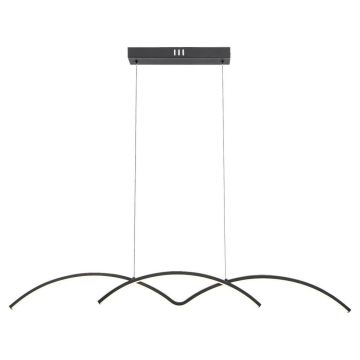 Lustra LED suspendata design modern River negru