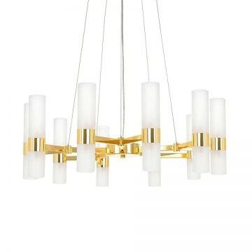 Lustra suspendata design mimimalist Tub 10 auriu
