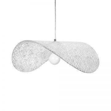 Lustra suspendata din sticla structurata Hat 40 transparent