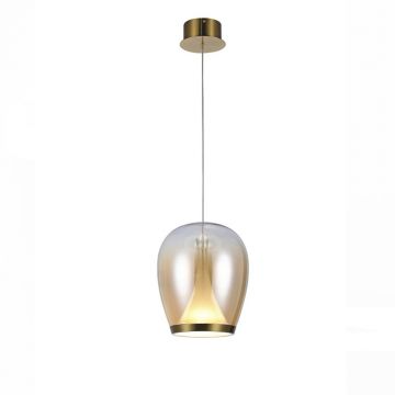 Pendul LED modern design decorativ Suspiro D-18cm gold/amber