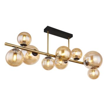 Plafoniera LED design modern Riha negru, alama