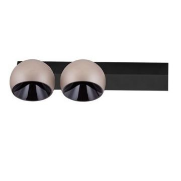Plafoniera LED moderna stil minimalist LUSA 2L negru/cafeniu