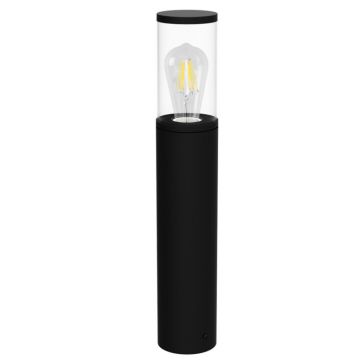 Stalp mediu pentru iluminat exterior IP44 Wellington negru mat, transparent