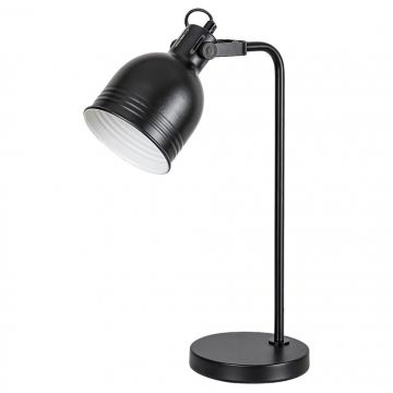 Veioza, lampa de masa design industrial Flint negru