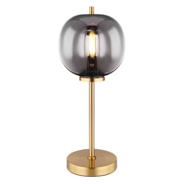 Veioza, lampa de masa design modern Blacky I negru mat, alama