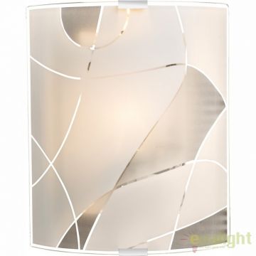 Aplica de perete design elegant din sticla satin cu linii decorative Paranja 40403W2 GL