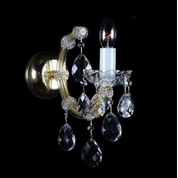 Aplica de perete Maria Theresa cu 1 brat, cristal Bohemia N24 001/01/1