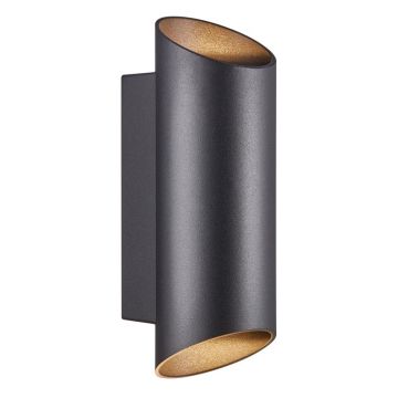 Aplica up/down de perete pentru iluminat exterior IP54 Nico round 22 negru