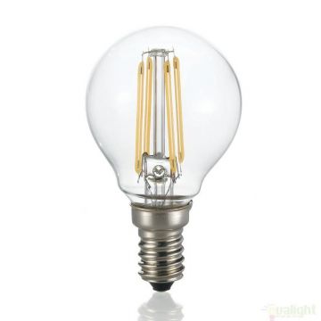 Bec LED CLASSIC E14 4W SFERA TRASPARENTE 3000K 101200