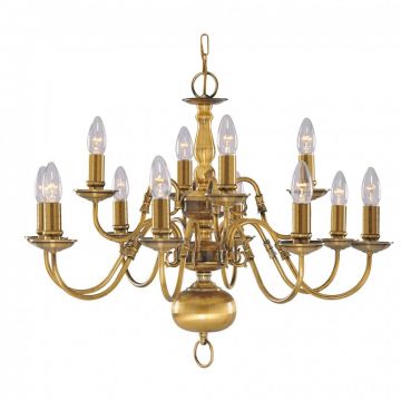 Candelabru casa scarii stil clasic Flemish alama 12L 1019-12AB SRT