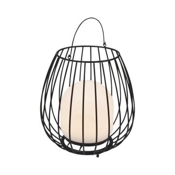 Lampa LED portabila pentru exterior solara cu baterii Jim To-Go negru