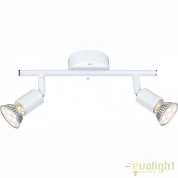 Lustra aplicata design modern 2 spoturi alba GU10 LED Olana / Oliwa 57381-2L GL