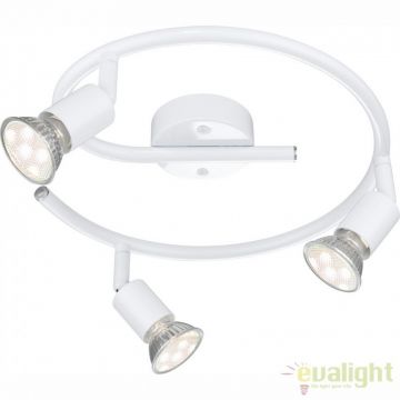 Lustra aplicata design modern 3 spoturi alba GU10 LED Olana / Oliwa 57381-3L GL