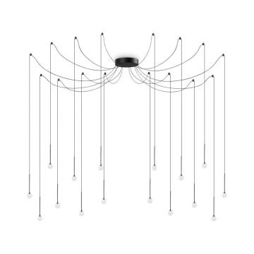 Lustra LED design minimalist Lucciola sp16 negru