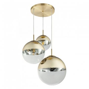 Lustra moderna cu 3 pendule VARUS alama/auriu 15855-3 GL